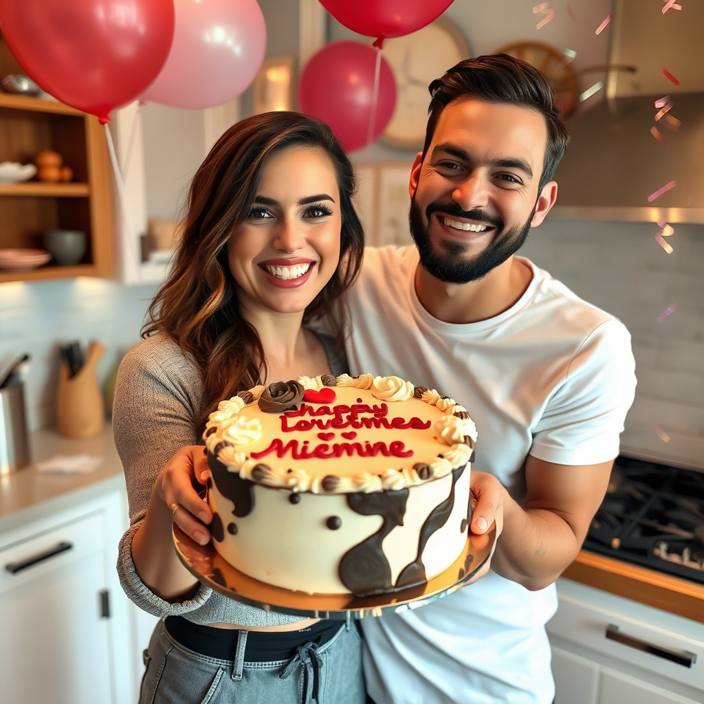 erotic cakes usa - Delightful customer holding a custom baked cake